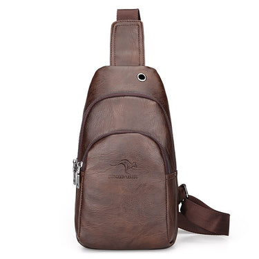 mochilas bandoleras para hombre marrón